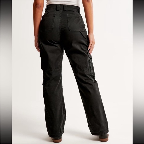 Abercrombie curve Love black cargo pants - Picture 2 of 5